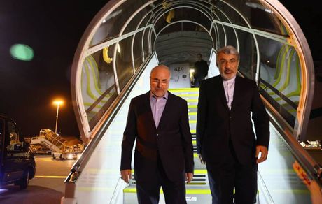 قالیباف برای شرکت در کنفرانس روسای مجالس جهان وارد فرودگاه ژنو شد
